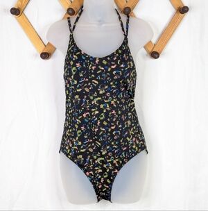 Athleta Keyhole Leopard Multicolored One Piece Swim Suit